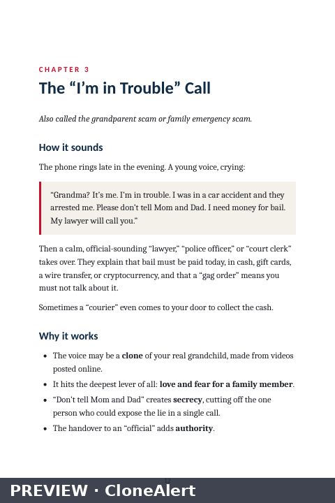 The “I’m in trouble” call